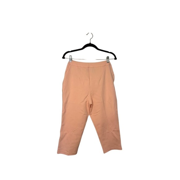 Linea by Louis Dell'Olio Cropped Trousers Salmon Pink Womens Size 8 - Picture 2 of 6